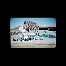Foto diapositiva Kodachrome de colección de los años 50 Guaymas Inn Motel escena de piscina Sonora México segunda mano  Embacar hacia Argentina