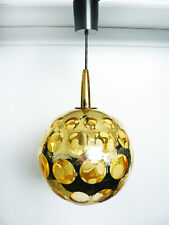 Usado, Lámpara colgante vintage Dimple luz italiana art déco lámpara colgante bola dorada segunda mano  Embacar hacia Argentina