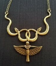 Ouroboros Auryn Snake Necklace Goddess Isis Aset Pendant, Gold/Bronze, Magical! for sale  Shipping to South Africa