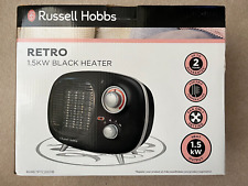 Used, Russell Hobbs Portable Heater Fan Retro Black 1500W RHRETPTC2001B - New/Boxed for sale  Shipping to South Africa