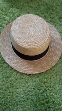 Straw boater black for sale  ST. ANDREWS