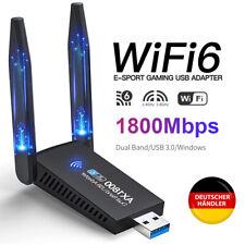 Adapter WLAN USB 3.0 Stick 1800Mbps WiFi Dual Band 5GHz Antena PC Bluetooth DE na sprzedaż  Wysyłka do Poland