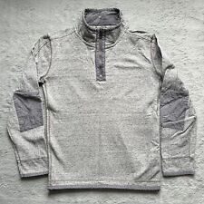 Fat Face Sweter Airlie Damski XXL Szary Pół zamka błyskawicznego Ciepły Outdoor Elbow Patch 1988, używany na sprzedaż  PL