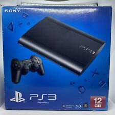 CONSOLA EN CAJA Sony PlayStation 3 PS3 Super Slim 12 GB Negra en muy buen estado PAL PROBADA, usado segunda mano  Embacar hacia Mexico