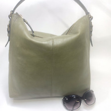 COLE HAAN Green Pebbled Lg Leather Tote, used for sale  Shipping to South Africa
