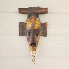 Usado, Máscara africana de madeira esculpida à mão decoração de parede arte tribal estilo guro comprar usado  Enviando para Brazil