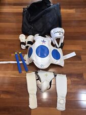 TAEKWONDO Bolsa & SPARRING GEAR LOT Protector de pecho Shins Hands etc Head Sz Small segunda mano  Embacar hacia Argentina