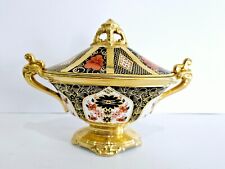 Used, Royal Crown Derby Imari lidded twin handled bowl solid gold band First Quality for sale  Shipping to South Africa