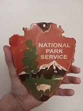 Placa de porcelana vintage serviço parque nacional guarda florestal ponta de flecha cabine acampamento comprar usado  Enviando para Brazil