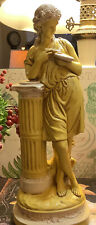 Vintage 1973 Jaru 16"~Yellow/Cream~Plaster~Greek Artemis/Athena/Hera Statue~NICE for sale  Shipping to South Africa
