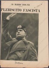 1929 plebiscito fascista usato  Cremona