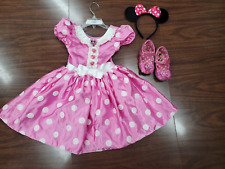 Disney Store Minnie Mouse Vestido Disfraz Rosa Talla 3 - Zapato Talla 7/8, usado segunda mano  Embacar hacia Argentina