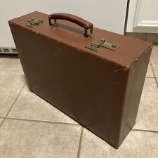 mala de couro marrom vintage com fechaduras combinadas comprar usado  Enviando para Brazil