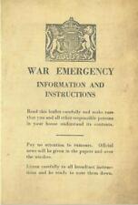 Usado, War Emergency Information Leaflet The Blitz World War II 1939-1945 Home Front segunda mano  Embacar hacia Argentina