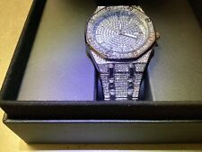 41 mm Real Para Hombre VVS MOISSANITE Reloj Hielo Fuera CUARZO Movimiento Hip Hop Bust Down segunda mano  Embacar hacia Argentina