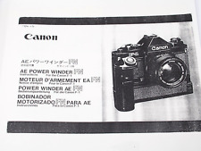 Manual de instrucciones Canon AE bobinadora de potencia FN - fotocopia segunda mano  Embacar hacia Argentina