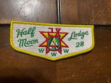 Boy Scout OA 28 Half Moon Lodge 28 primera solapa sólida como nueva segunda mano  Embacar hacia Argentina