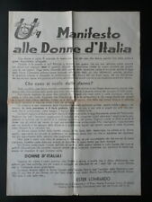 Manifesto alle donne usato  Italia