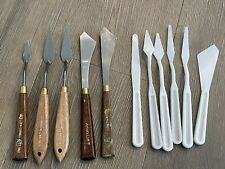 Lote de 5 facas paleta de pintura a óleo de metal e 6 de plástico faca Langnickel comprar usado  Enviando para Brazil