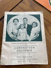 Coronation souvenir 1937 for sale  DONCASTER