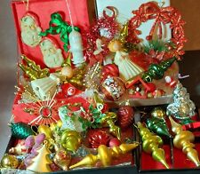 Vintage Old Christmas Decorations 50s 60s 70s  Kitsch Xmas Grannycore Baubles  for sale  Shipping to South Africa