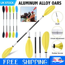 2 IN 1 KAYAK PADDLES DETACHABLE ALUMINIUM ALLOY RIBBED BLADE FLOATING OARS 222CM for sale  WALSALL