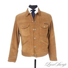 brown leather suede jacket for sale  Oyster Bay