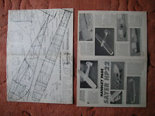 RC Scale Aircraft Plans of Hanley Page Sayer Monoplane HP22 scale model 32" span for sale  BURRY PORT