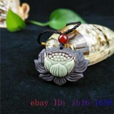 Used, Jade Lotus Necklace Pendant Natural Necklaces Vintage Pendants Jewelry for sale  Shipping to Canada