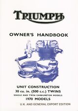 99-0894 Triumph Tiger 100  Owner's Handbook 1970 UK Reprinted only £5.99 , used for sale  SOUTH SHIELDS