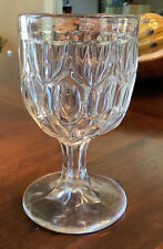 Brukt, Flint Glass Eugenia Pattern Goblets Wine Stem 6  Inches Tall EAPG til salgs  Frakt til Norway