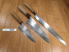 Juego de cuchillos de cocina para chef japonés 3 piezas YANAGIBA DEBA de Japón PA476 segunda mano  Embacar hacia Argentina