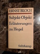 Ernst bloch subjekt gebraucht kaufen  Düsseldorf