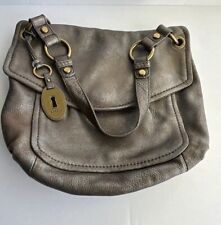 Fossil Long Live Vintage 1954 Leather Shoulder Bag, Distressed Silver, used for sale  Shipping to South Africa