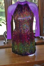 Weissman Dance Skate Dress Jazz Party Shiny Sequins Adult Sm Halloween Costume for sale  Shipping to South Africa