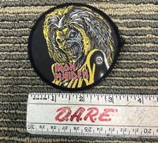 Vintage Iron Maiden Circle Patch Eddie the Head Trooper 1980s Raro Micro Stiched, usado comprar usado  Enviando para Brazil
