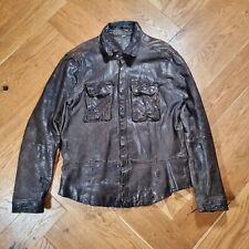 Diesel leather shirt for sale  MORDEN