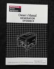 Used, GENUINE HONDA EP2500CX 2500 GENERATOR OPERATORS OWNER'S MANUAL VERY NICE NOS for sale  Shipping to South Africa