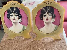PAIR of ANTIQUE deco 1920s/30s LUCITE PICTURE FRAMES~~rare~~ for sale  Shipping to South Africa