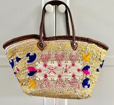 Moroccan embroidered basket for sale  LONDON