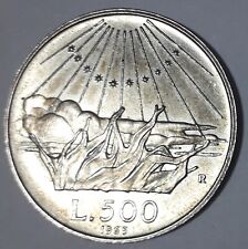 MONETA 500 Lire 1965- DANTE ALIGHIERI - ARGENTO , usato usato  Vetto
