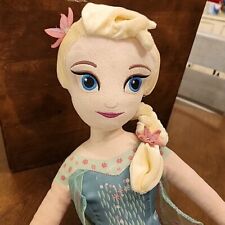 Usado, Muñeca de peluche grande de 28" Disney Store fiebre congelada reina Elsa flor suave segunda mano  Embacar hacia Argentina