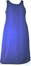 Vestido para mujer Studio 1 largo recto sin mangas poliéster cuello escote escote talla 14 azul segunda mano  Embacar hacia Argentina