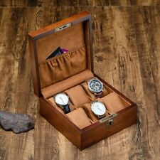 6 ranuras para reloj de madera caja de almacenamiento cajas de exhibición de joyas estuche caja de regalo segunda mano  Embacar hacia Argentina