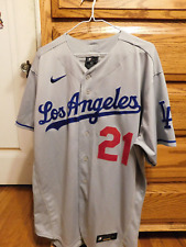 Camiseta Walker Buehler Los Angeles Dodgers Nike autêntica cinza estrada tamanho 48 comprar usado  Enviando para Brazil