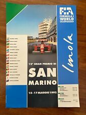 POSTER,12 GRAND PRIX SAN MARINO,IMOLA ALESI FERRARI,F 1, CAR,MANSELL 1992 for sale  Shipping to South Africa