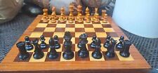 conjunto de xadrez profissional de madeira vintage zanzi e caixa de tabuleiro de xadrez, usado comprar usado  Enviando para Brazil
