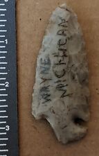 Vintage Native American Arrowhead Point Scraper Or Tool Dug In Wayne, Michigan for sale  Shipping to South Africa