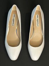 Sapatos sociais femininos Karl Lagerfeld Andrea couro branco tamanho 9M comprar usado  Enviando para Brazil