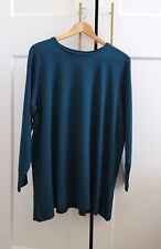 Camiseta Eileen Fisher gola redonda manga longa verde 1X, 2X, 3X comprar usado  Enviando para Brazil